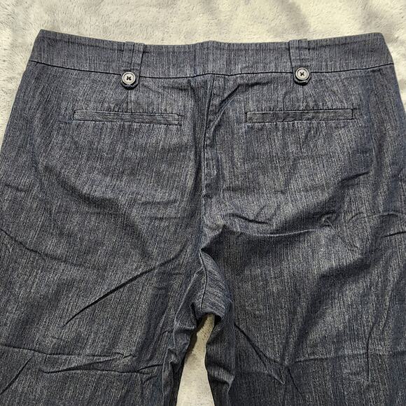 Ann Taylor LOFT Pants Womens 6P PETITE Blue Mid Rise Crop Tapered Preppy Office - Picture 3 of 10